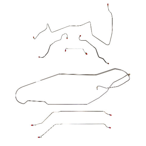 Pontiac w/ Hardtop Complete Brake Line Kit; Fine Lines-CBK0443SS