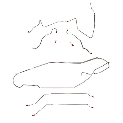 Pontiac w/ Hardtop Complete Brake Line Kit; Fine Lines-CBK0443SS