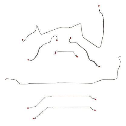 Pontiac Convertible Complete Brake Line Kit; Fine Lines-CBK0444SS
