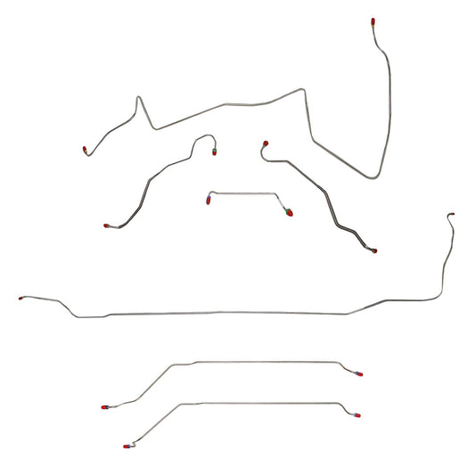 Pontiac Convertible Complete Brake Line Kit; Fine Lines-CBK0444SS