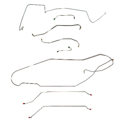 Pontiac w/ Hardtop Complete Brake Line Kit; Fine Lines-CBK0445SS