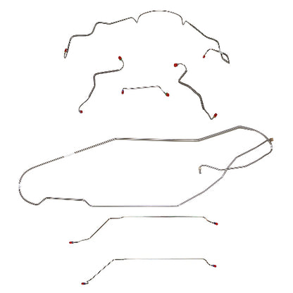Pontiac w/ Hardtop Complete Brake Line Kit; Fine Lines-CBK0449SS