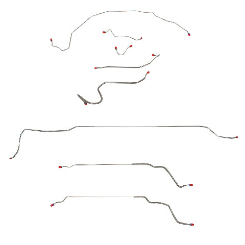 Buick, Pontiac, Oldsmobile Convertible Complete Brake Line Kit; CBK0480SS