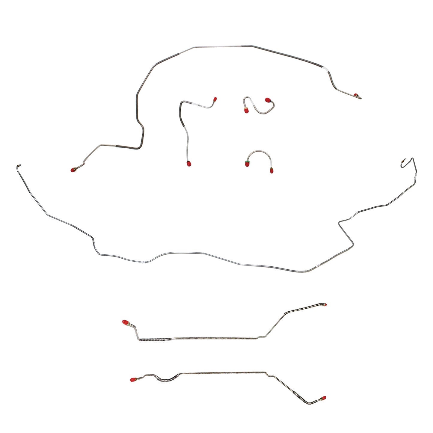 1968 Pontiac Firebird Complete Brake Line Kit Standard Drums Stainless CBK0486SS