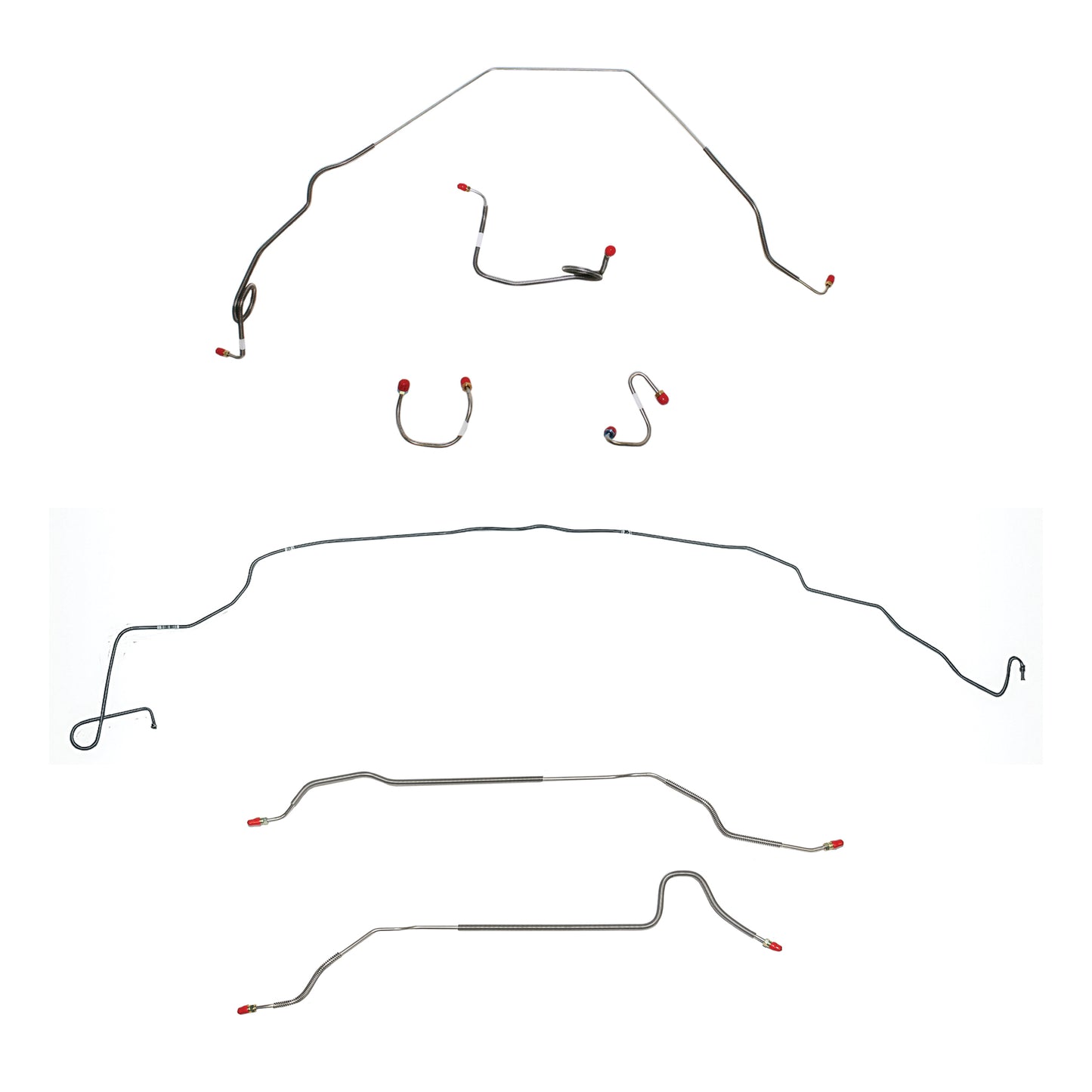 Pontiac Complete Brake Line Kit; Fine Lines-CBK0487SS