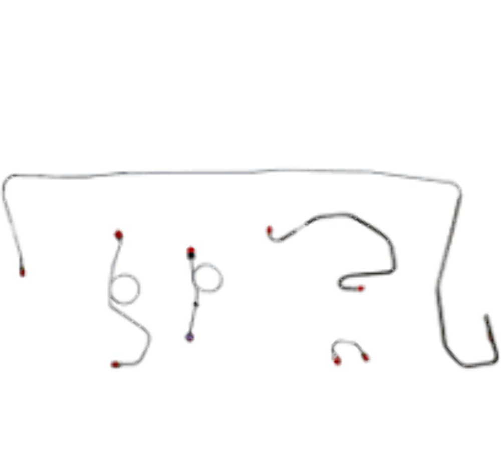 Mopar E Body Complete Brake Line Kit; Fine Lines-CBK0531SS - Complete Brake Line Kit Car Part People