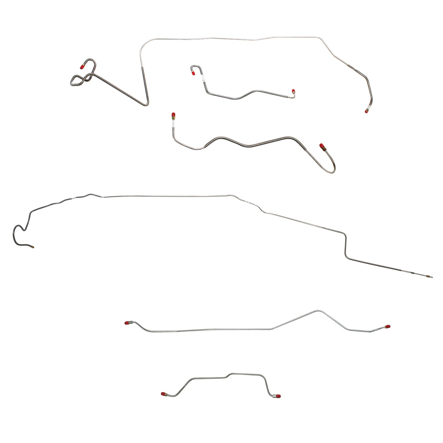 1966 Plymouth Barracuda Complete Brake Line Kit Manual Drum Stainless CBK0536SS
