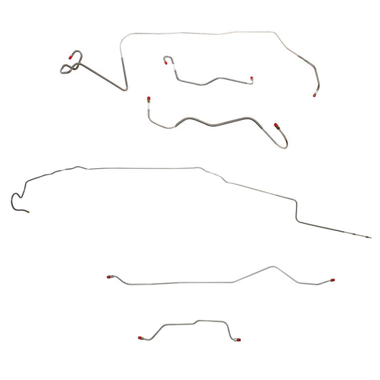 1966 Plymouth Barracuda Complete Brake Line Kit Manual Drum Stainless CBK0536SS