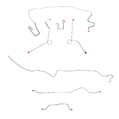 Mopar A Body Complete Brake Line Kit; Fine Lines-CBK0549SS
