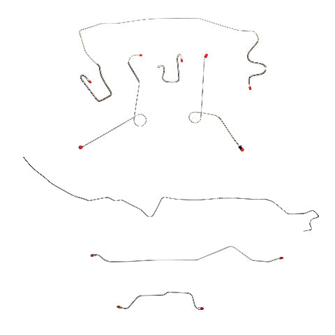 Mopar A Body Complete Brake Line Kit; Fine Lines-CBK0549SS
