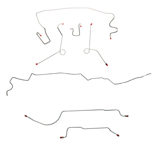 Mopar A Body Complete Brake Line Kit; Fine Lines-CBK0553SS