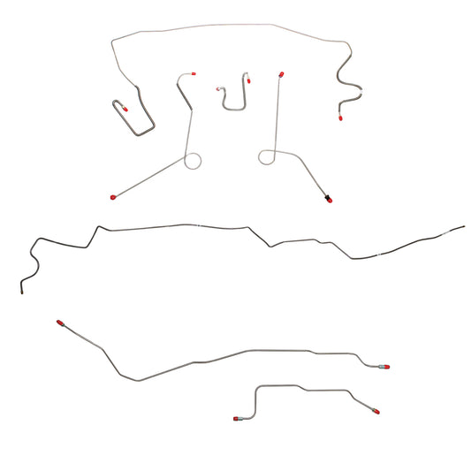 Mopar A Body Complete Brake Line Kit; Fine Lines-CBK0554SS