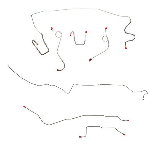 Mopar A Body Complete Brake Line Kit; Fine Lines-CBK0563SS