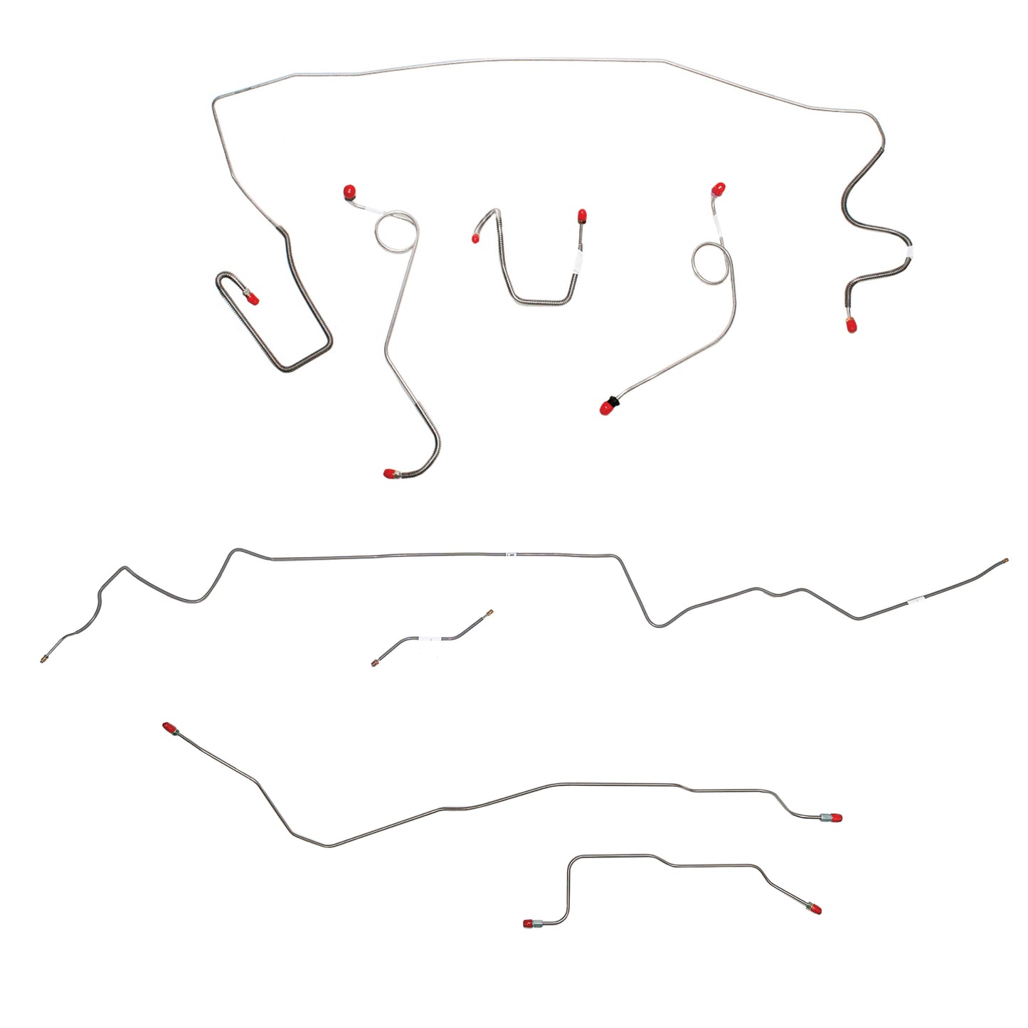 Mopar A Body Complete Brake Line Kit; Fine Lines-CBK0569SS