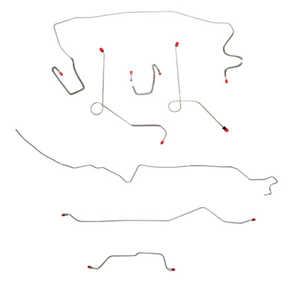 Mopar A Body Complete Brake Line Kit; Fine Lines-CBK0573SS