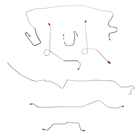 Mopar A Body Complete Brake Line Kit; Fine Lines-CBK0573SS