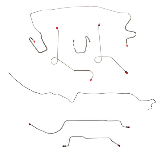 Mopar A Body Complete Brake Line Kit; Fine Lines-CBK0574SS