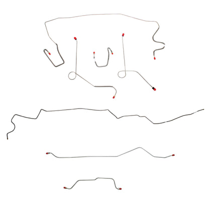Mopar A Body Complete Brake Line Kit; Fine Lines-CBK0576SS