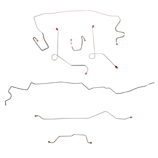 Mopar A Body Complete Brake Line Kit; Fine Lines-CBK0576SS
