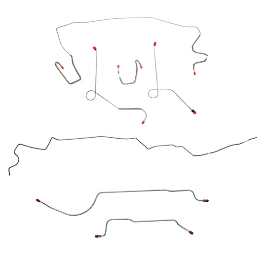 Mopar A Body Complete Brake Line Kit; Fine Lines-CBK0577SS