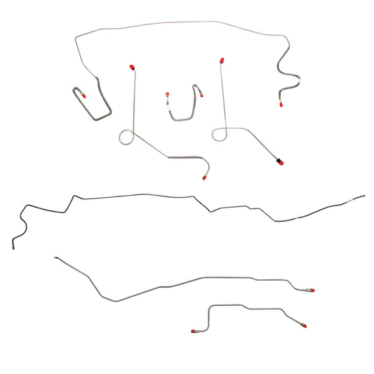 Mopar A Body Complete Brake Line Kit; Fine Lines-CBK0578SS