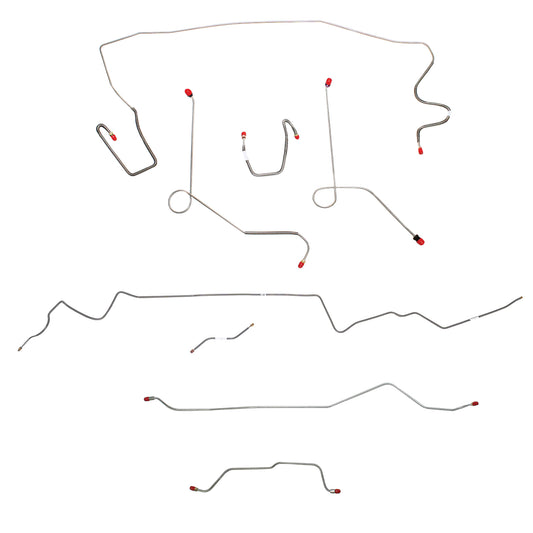 Mopar A Body Complete Brake Line Kit; Fine Lines-CBK0579SS