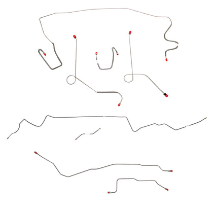 Mopar A Body Complete Brake Line Kit; Fine Lines-CBK0581SS