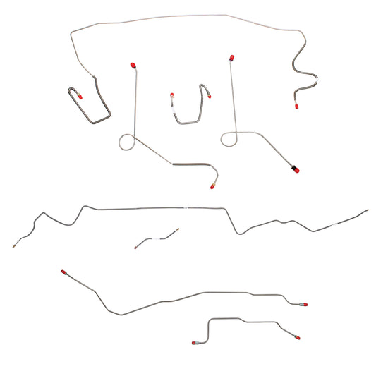 Mopar A Body Complete Brake Line Kit; Fine Lines-CBK0581SS