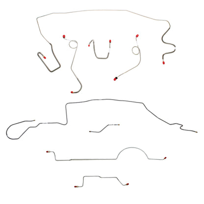 Mopar A Body Complete Brake Line Kit; Fine Lines-CBK0588SS