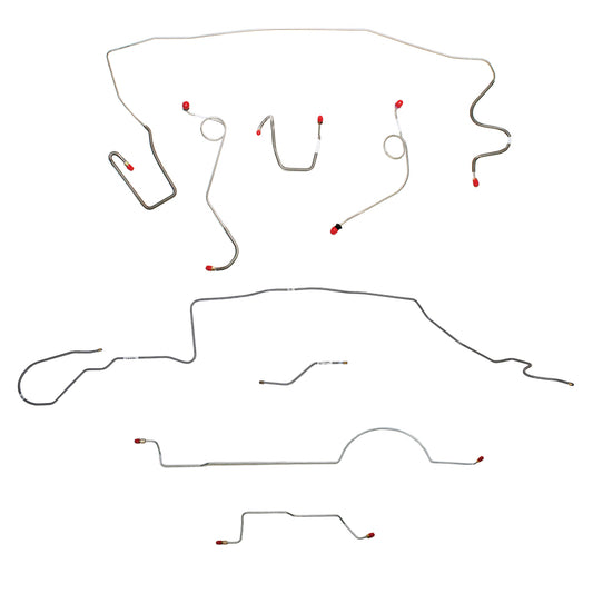 Mopar A Body Complete Brake Line Kit; Fine Lines-CBK0588SS