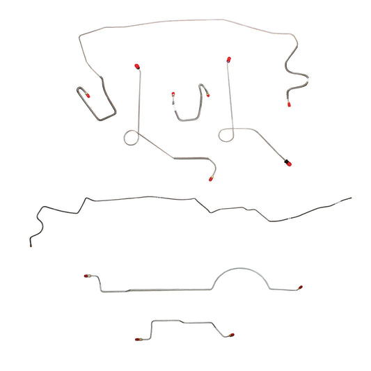 Mopar A Body Complete Brake Line Kit; Fine Lines-CBK0590SS