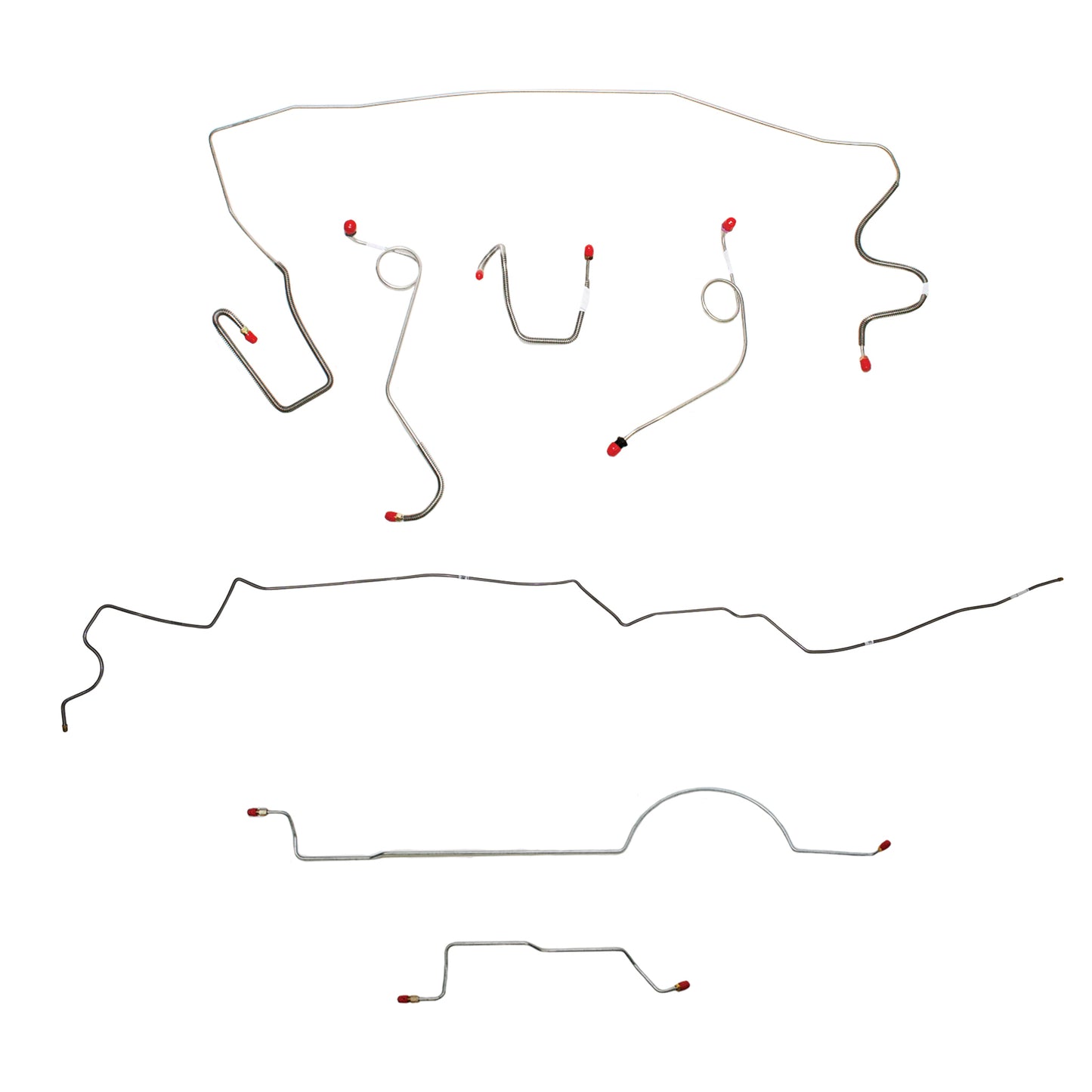 Mopar A Body Complete Brake Line Kit; Fine Lines-CBK0593SS
