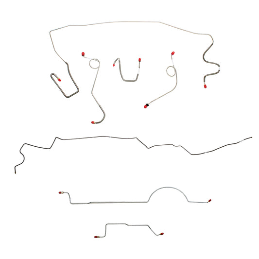 Mopar A Body Complete Brake Line Kit; Fine Lines-CBK0593SS