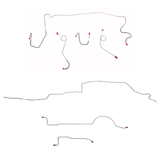 Mopar A Body Complete Brake Line Kit; Fine Lines-CBK0601SS