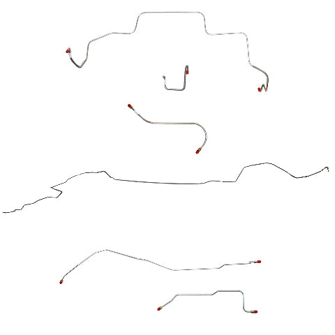 Mopar B Body Complete Brake Line Kit; Fine Lines-CBK0617SS