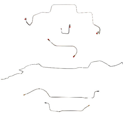 Mopar B Body Complete Brake Line Kit; Fine Lines-CBK0618SS