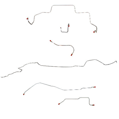 Mopar B Body Complete Brake Line Kit; Fine Lines-CBK0621SS