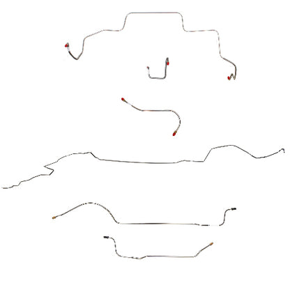 Mopar B Body Complete Brake Line Kit; Fine Lines-CBK0622SS