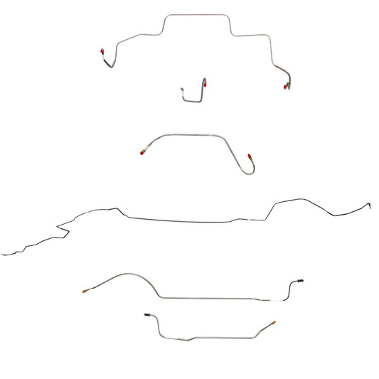 Mopar B Body Complete Brake Line Kit; Fine Lines-CBK0634SS