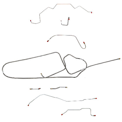 Mopar B Body Complete Brake Line Kit; Fine Lines-CBK0639SS