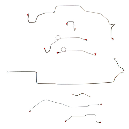 1967-1969 Mopar B Body Complete Brake Line Kit Power Disc Stainless CBK0653SS