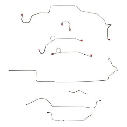 1967-1969 Chrysler B Body Complete Brake Line Kit Power Disc Stainless CBK0654SS