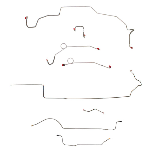 1967-1969 Chrysler B Body Complete Brake Line Kit Power Disc Stainless CBK0654SS