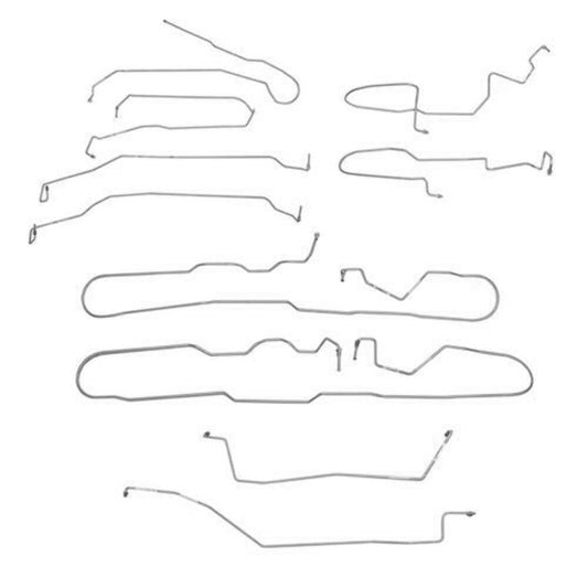 Fits 14-18 Silverado/Sierra 1500 ExtCab/Short Bed, Complete Brake Line CBK0686OM - Complete Brake Line Kit Car Part People