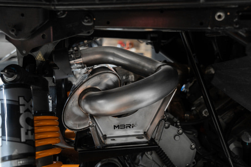 Fits 2022-2024 Can-Am Maverick Single Slip-on Center Exit Muffler AT-9215PT - Complete Exhaust Systems Car Part People