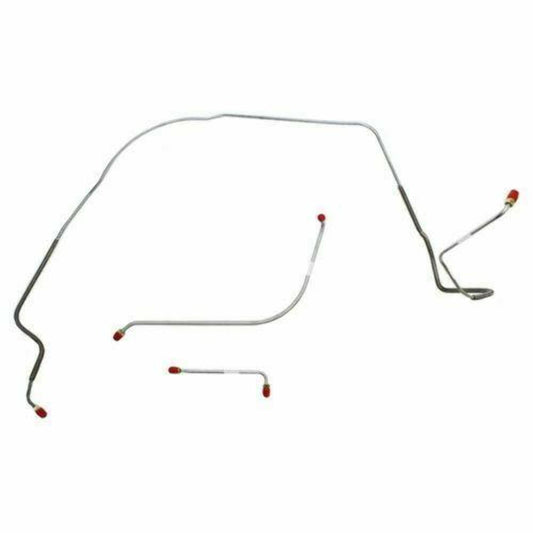 1965-66 Chevrolet Chevelle Front Brake Line Kit Power Drum Brakes - CKT6604SS - Intermediate Lines Car Part People