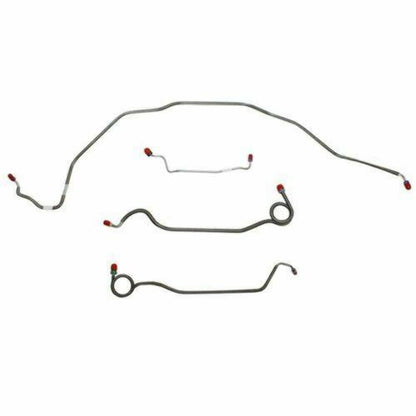 1969-72 Chevrolet Chevelle Front Brake Line Kit Standard Drum Brakes - CKT6901SS - Front Lines Car Part People