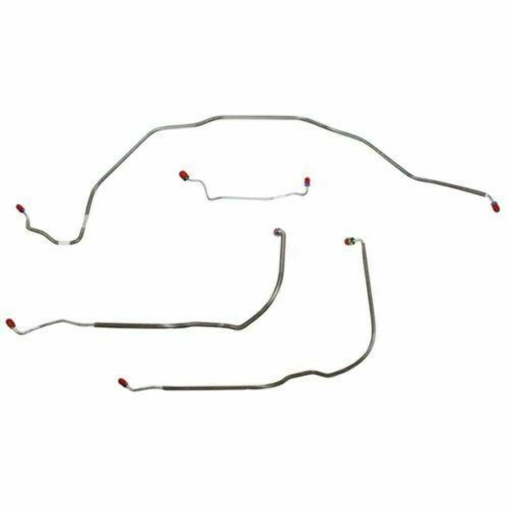 1969-1972 Chevrolet Chevelle Front Brake Line Kit Power Drum Brakes Stainless CKT6902SS