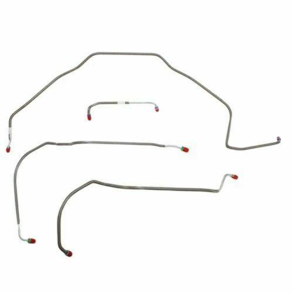 1971-72 Chevrolet Chevelle Front Brake Line Kit Power Disc Brakes - CKT7103SS - Front Lines Car Part People
