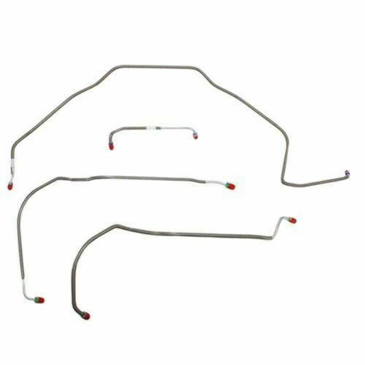 1971-72 Chevrolet Chevelle Front Brake Line Kit Power Disc Brakes - CKT7103SS - Front Lines Car Part People